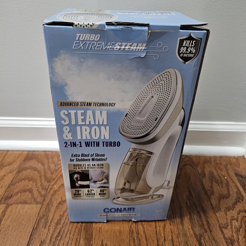 Conair Extreme Steam 2-in-1 Handheld Turbo Steamer Iron